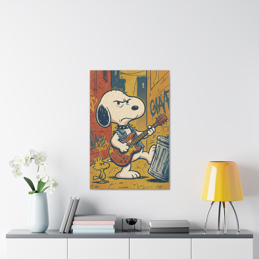 Grunge Rock Snoopy Canvas