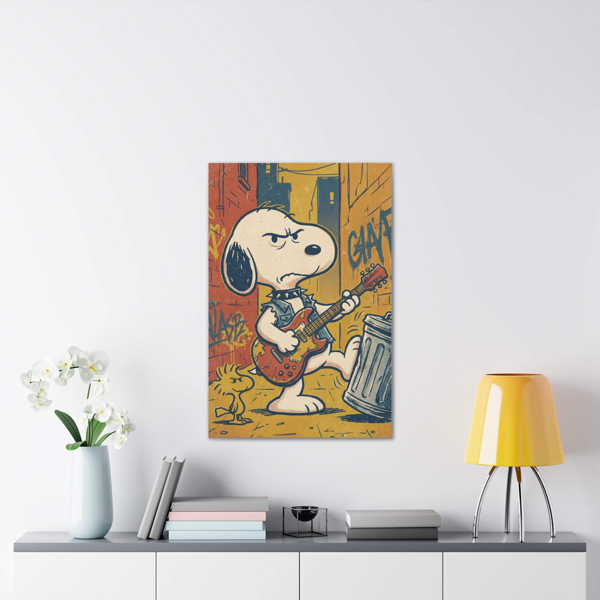 Grunge Rock Snoopy Canvas