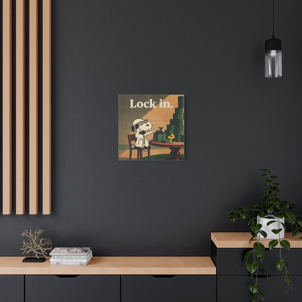 Lock In Snoopy Canvas