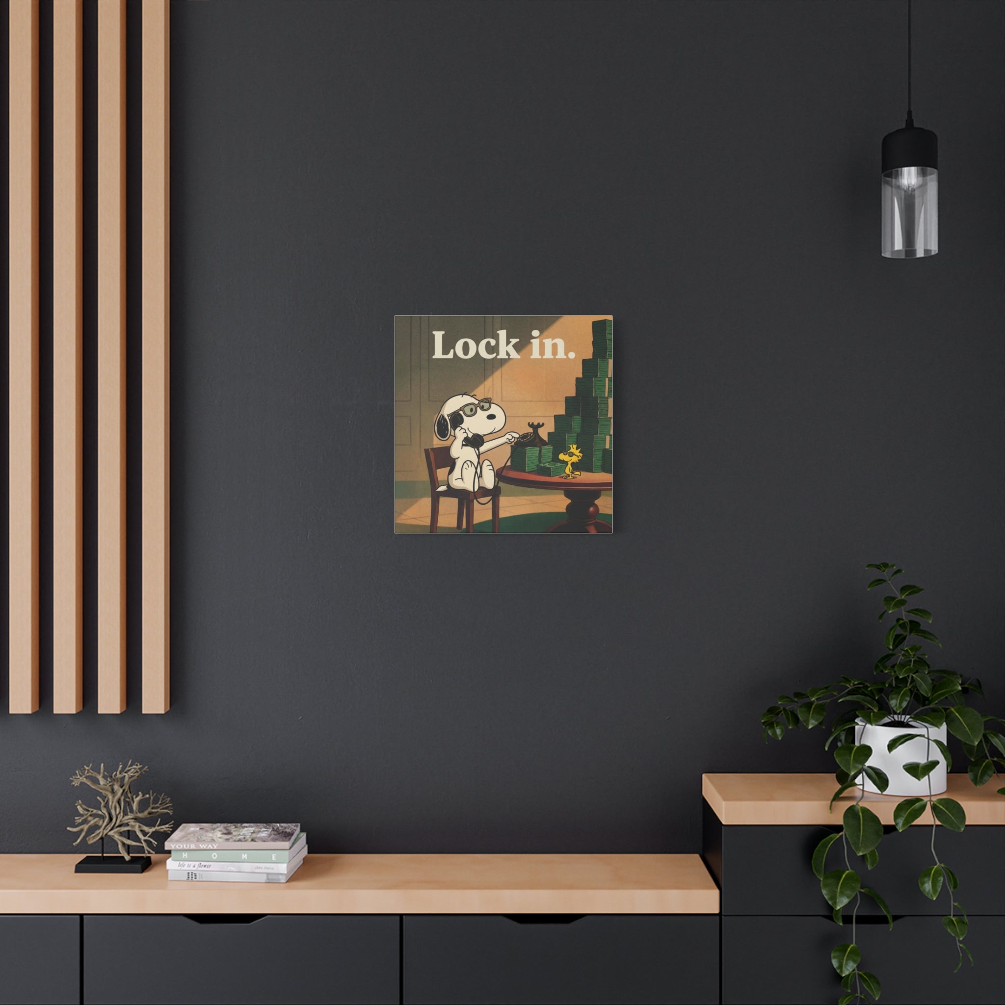 Lock In Snoopy Canvas