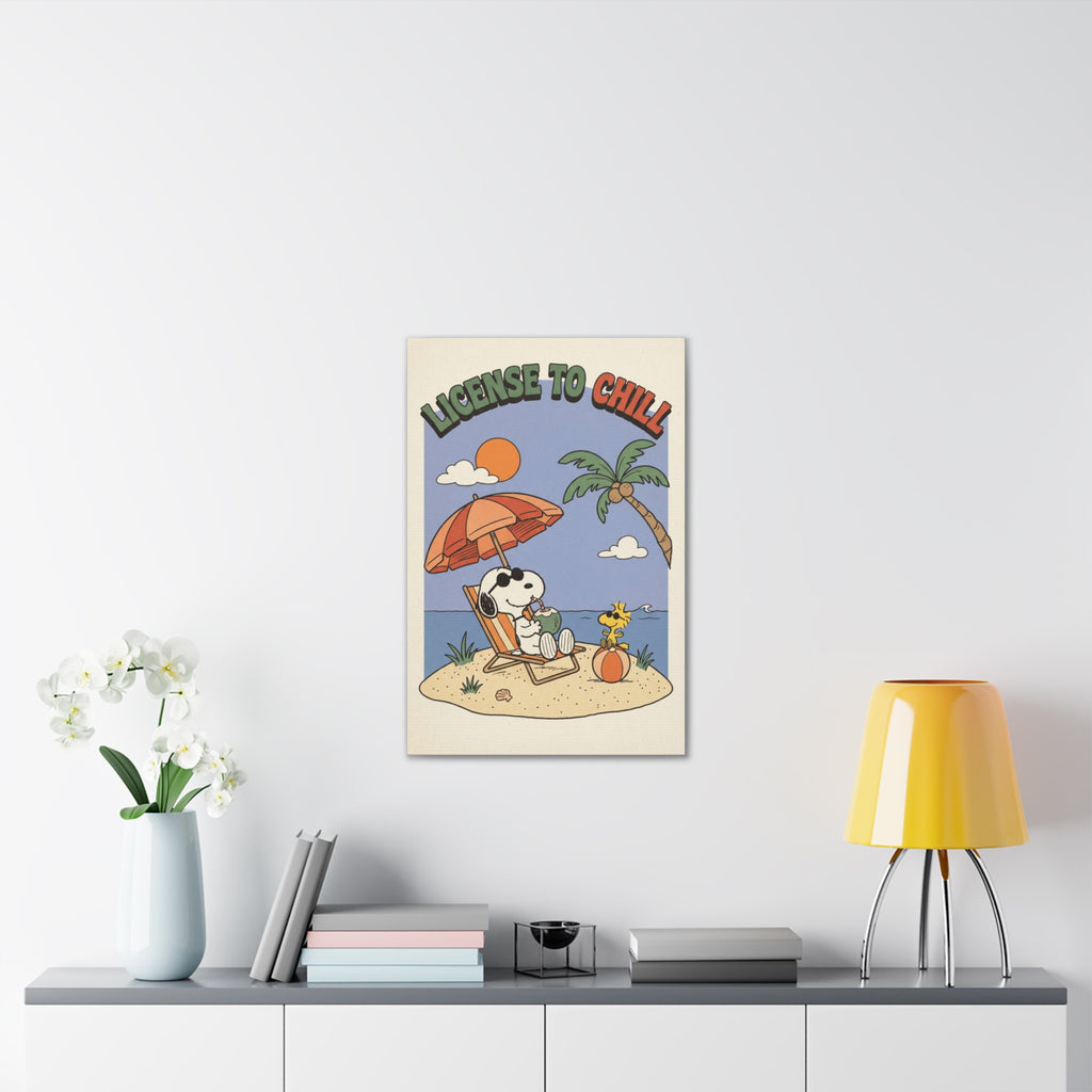 Snoopy License To Chill Canvas