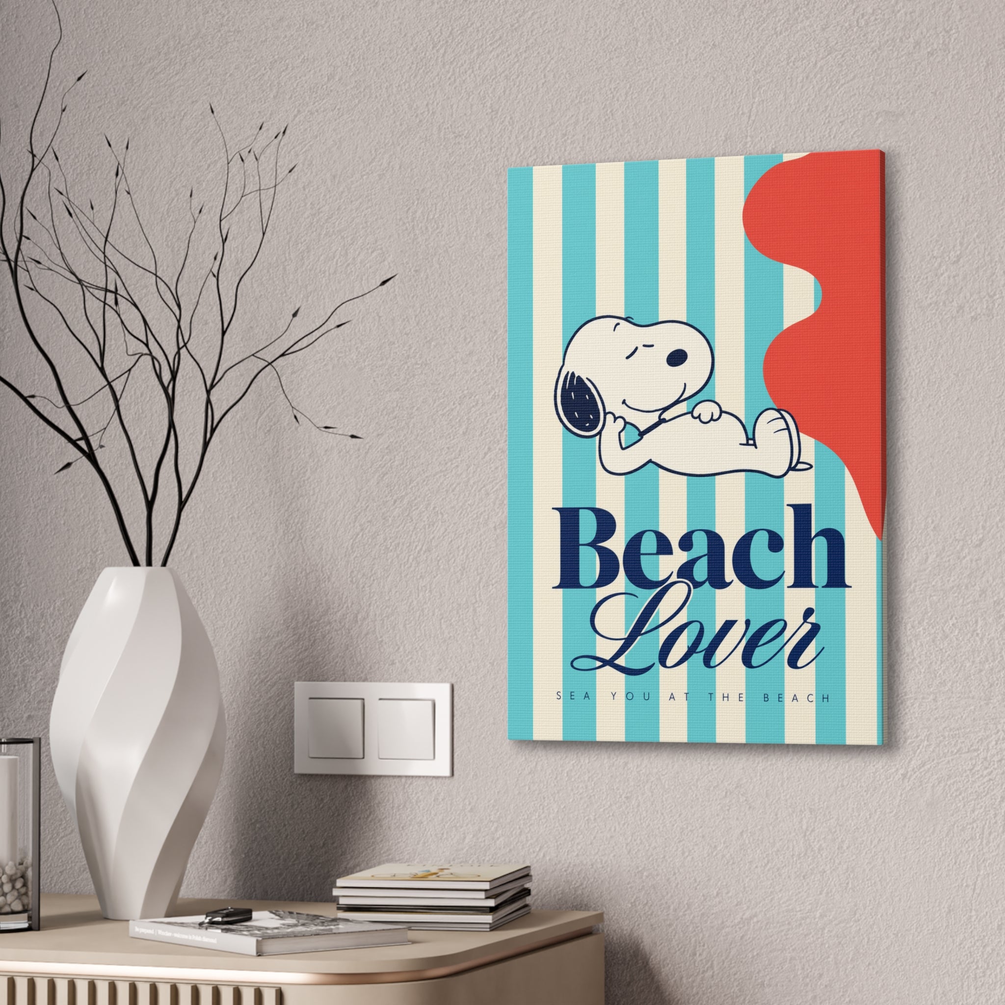 Snoopy Beach Lover Canvas