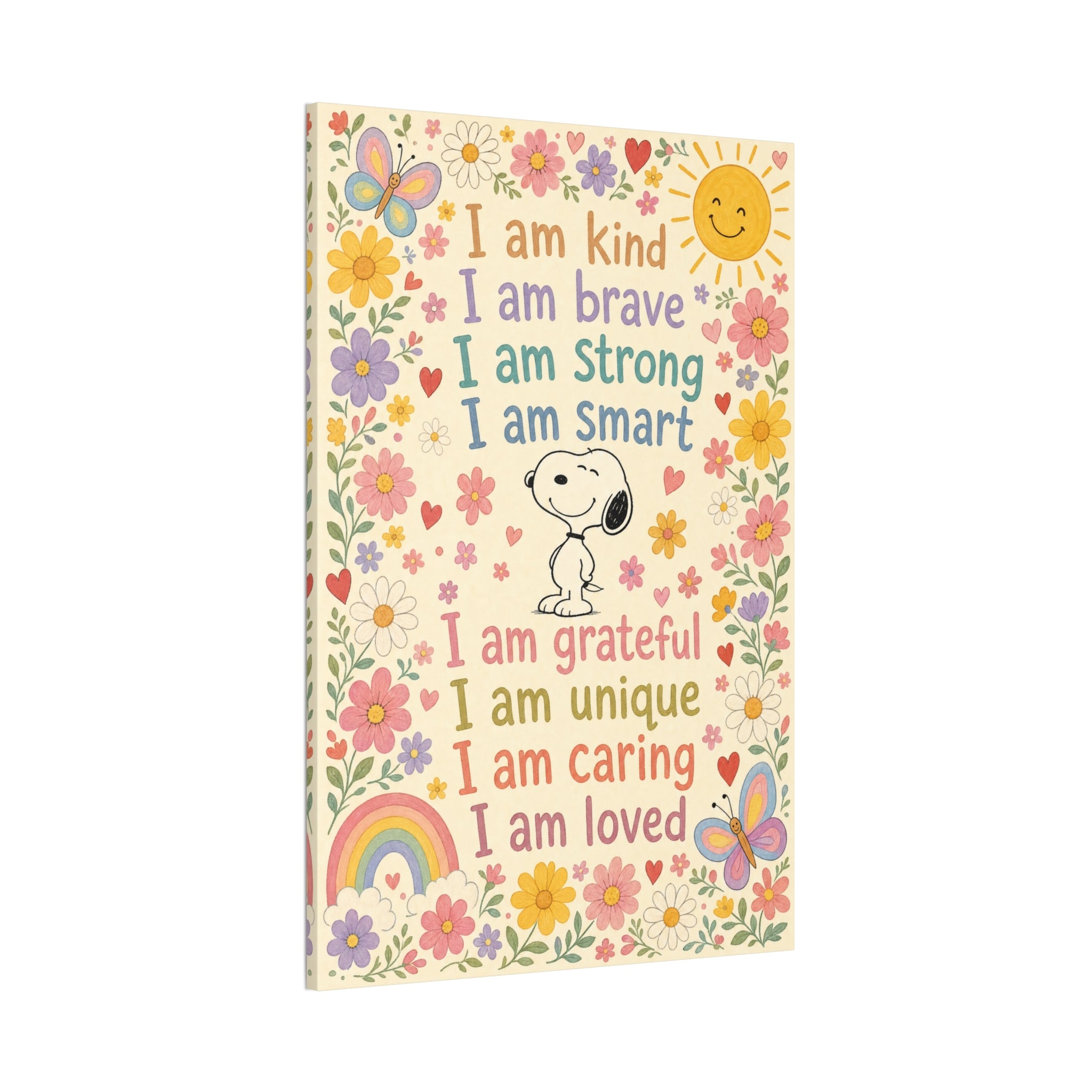 Snoopy Positive Affirmations Canvas