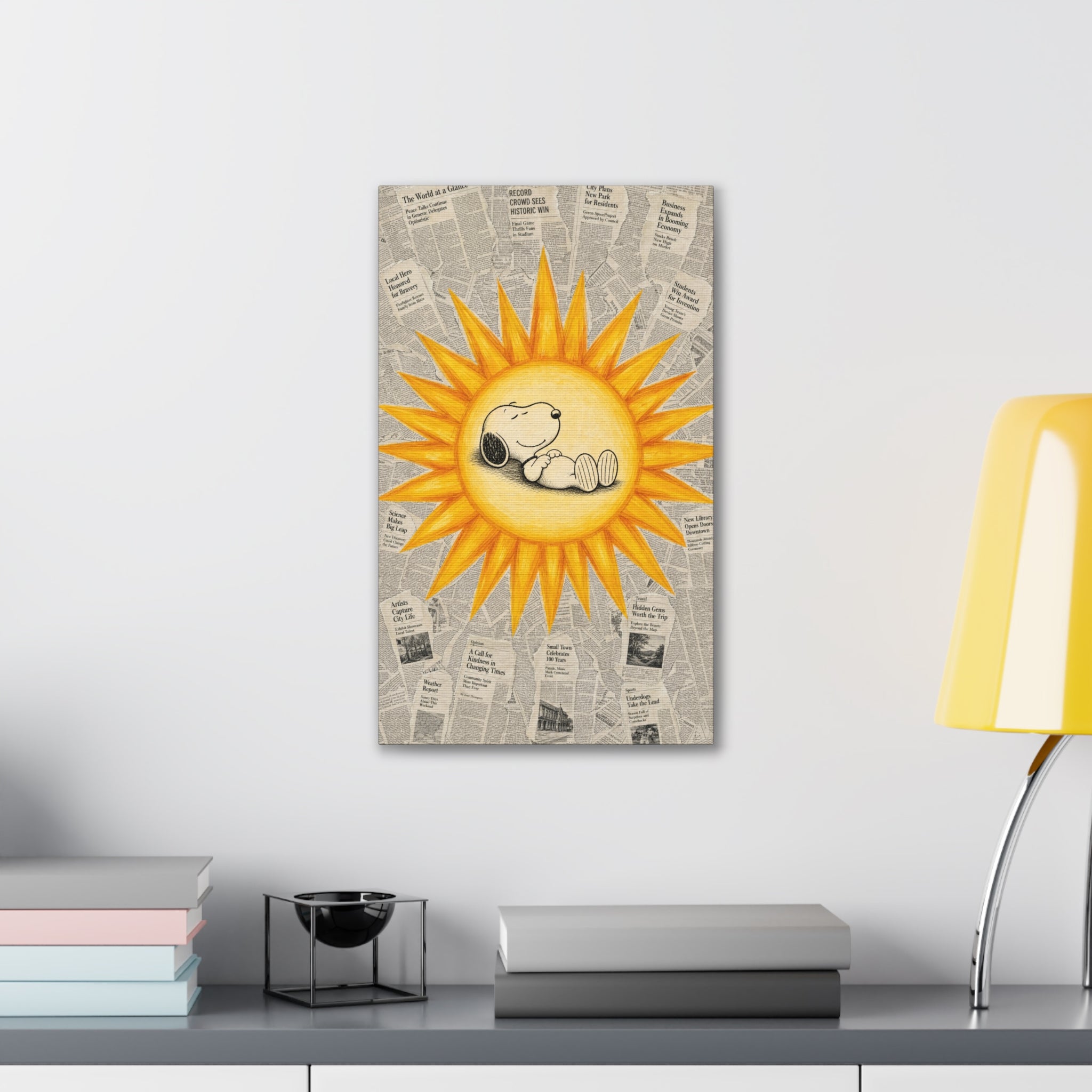 Snoopy Sun Canvas