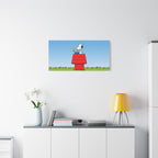 Snoopy on Red Doghouse Canvas