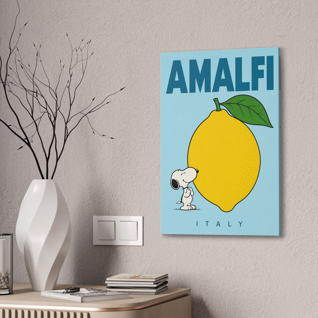 Amalfi Lemon Snoopy Italy Canvas