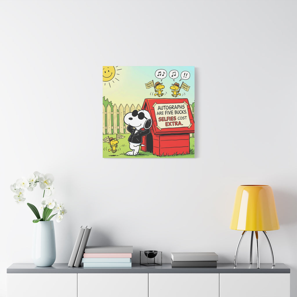 Snoopy Selfies Canvas