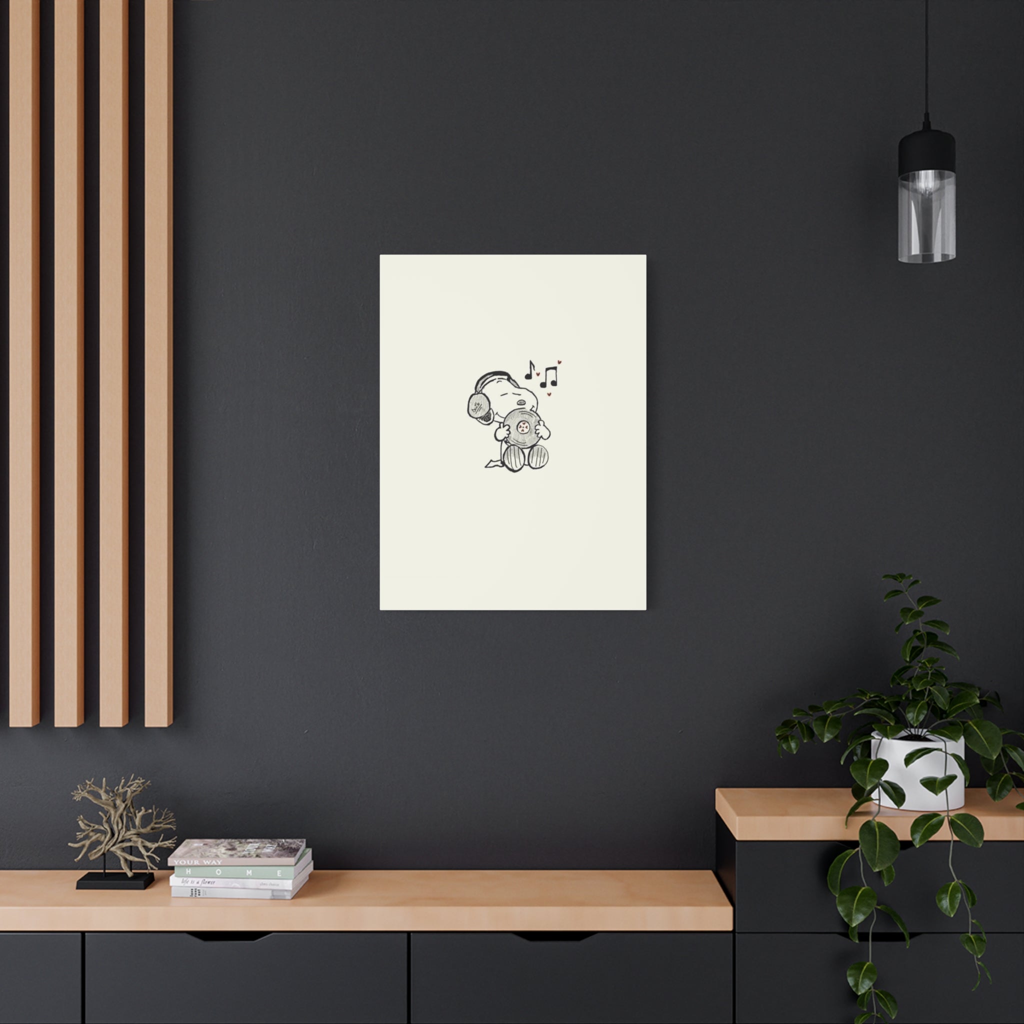 Sleeping Dog Headphones Canvas