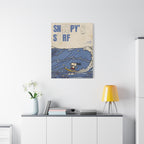 Snoopy Surf Illustration Canvas