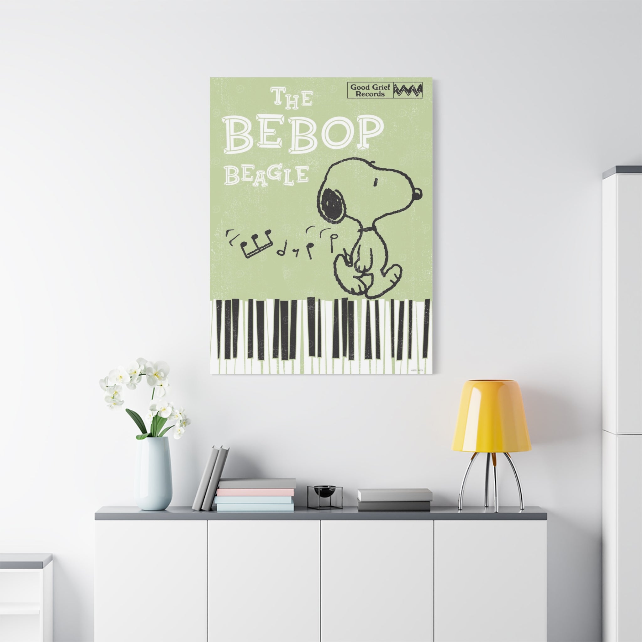 Bebop Beagle Piano Canvas