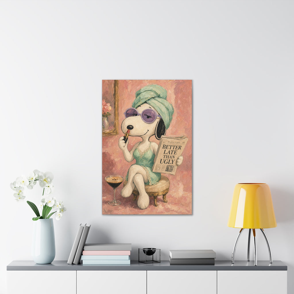 Snoopy Glamour Illustration Canvas