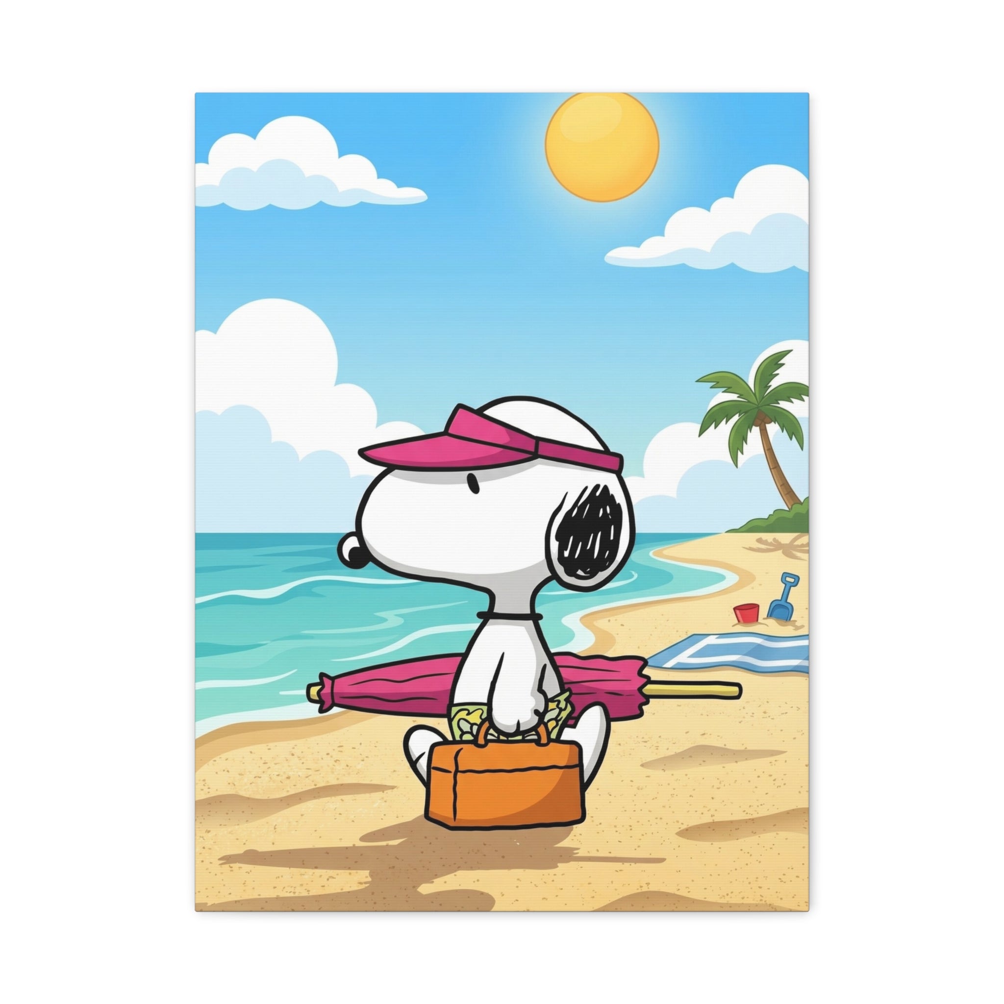 Snoopy Beach Day Canvas