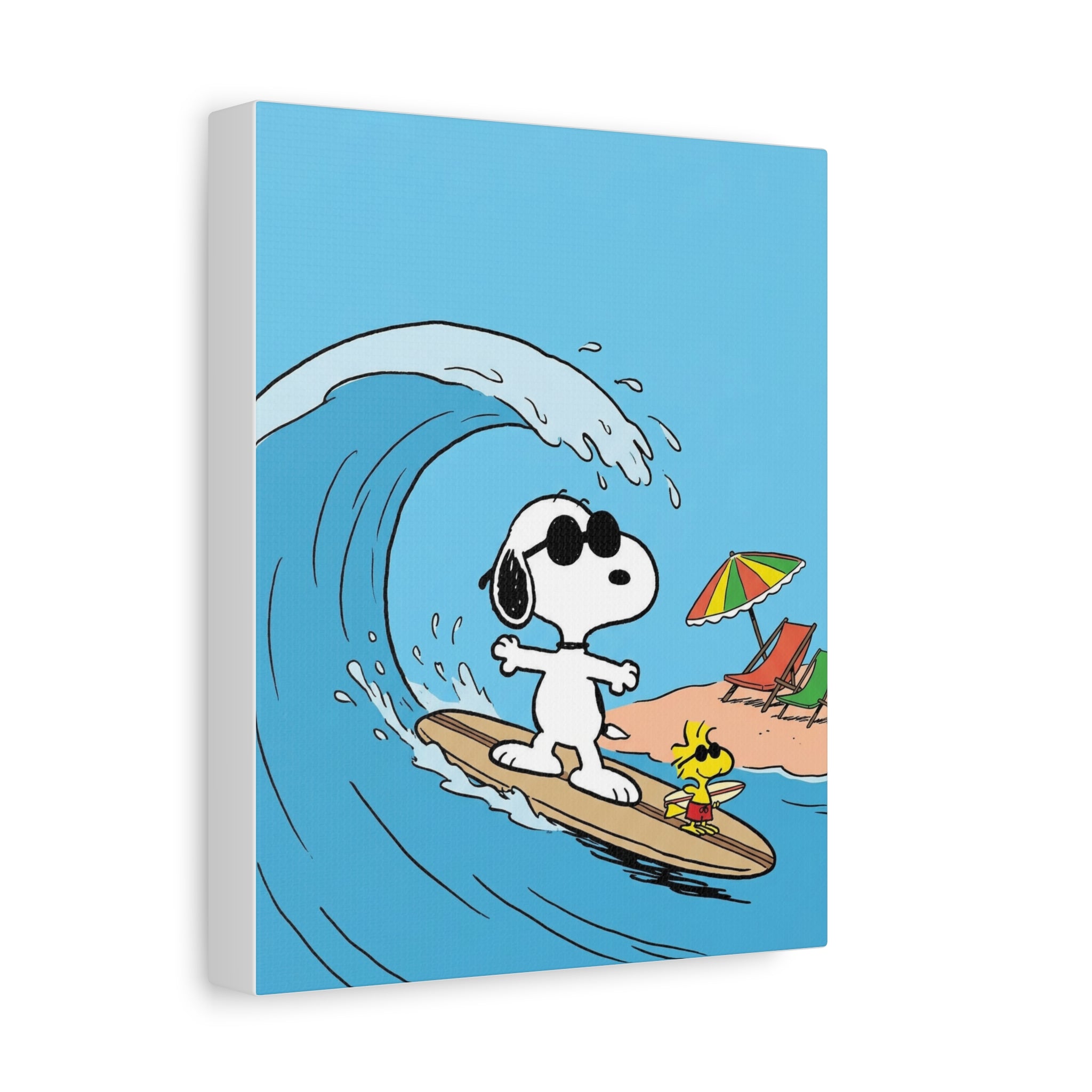 Surfing With Woodstock Canvas