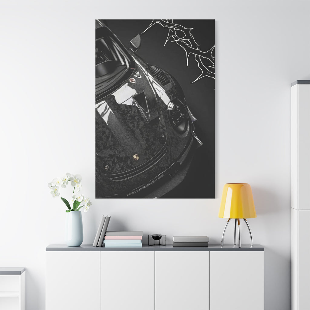 Black Sports Car Canvas