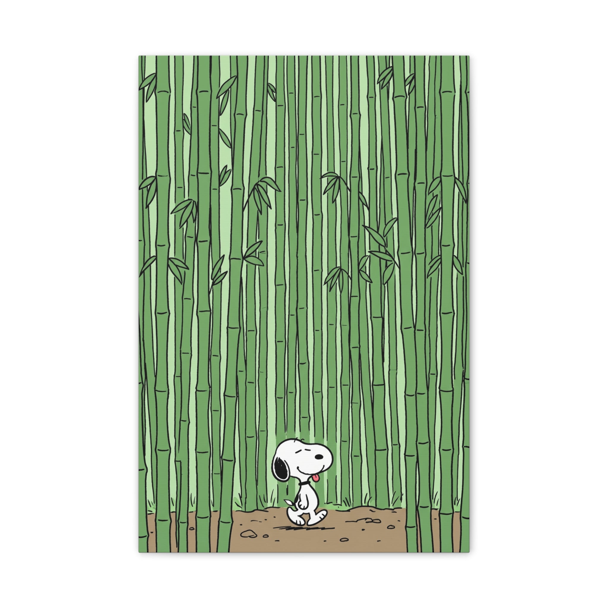 Snoopy in Bamboo Forest Canvas