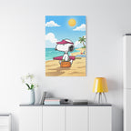 Snoopy Beach Day Canvas