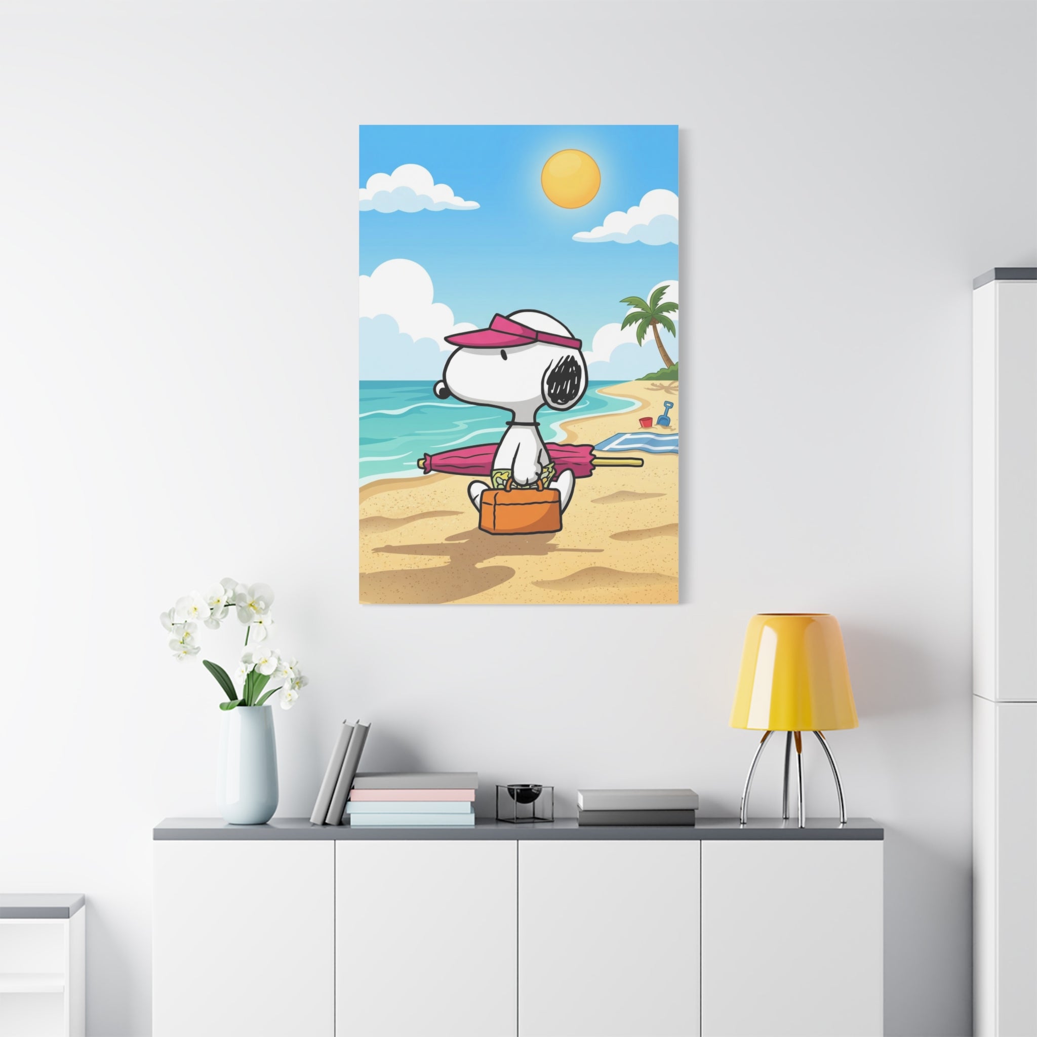 Snoopy Beach Day Canvas