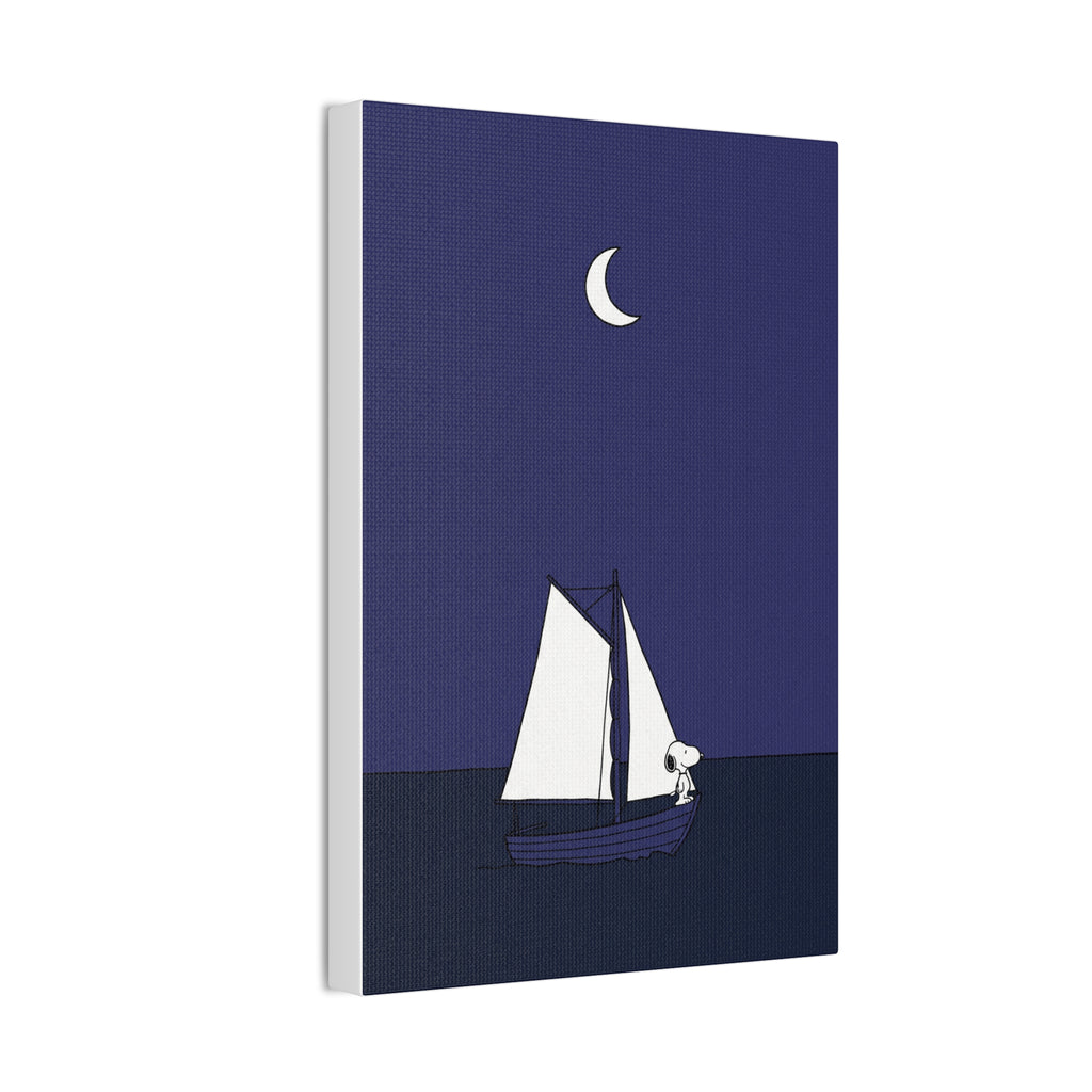 Sailboat Night Scene Canvas