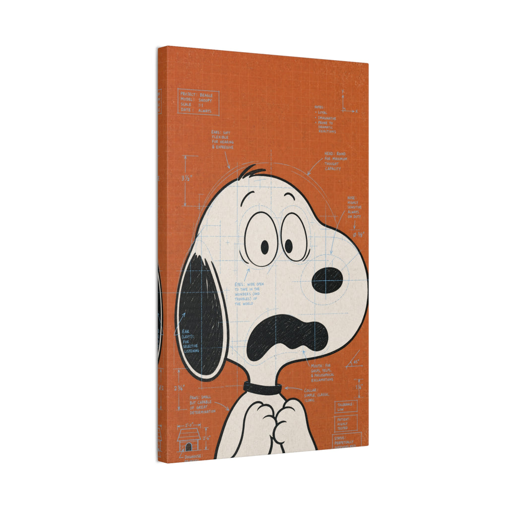 Snoopy Scared Face Canvas