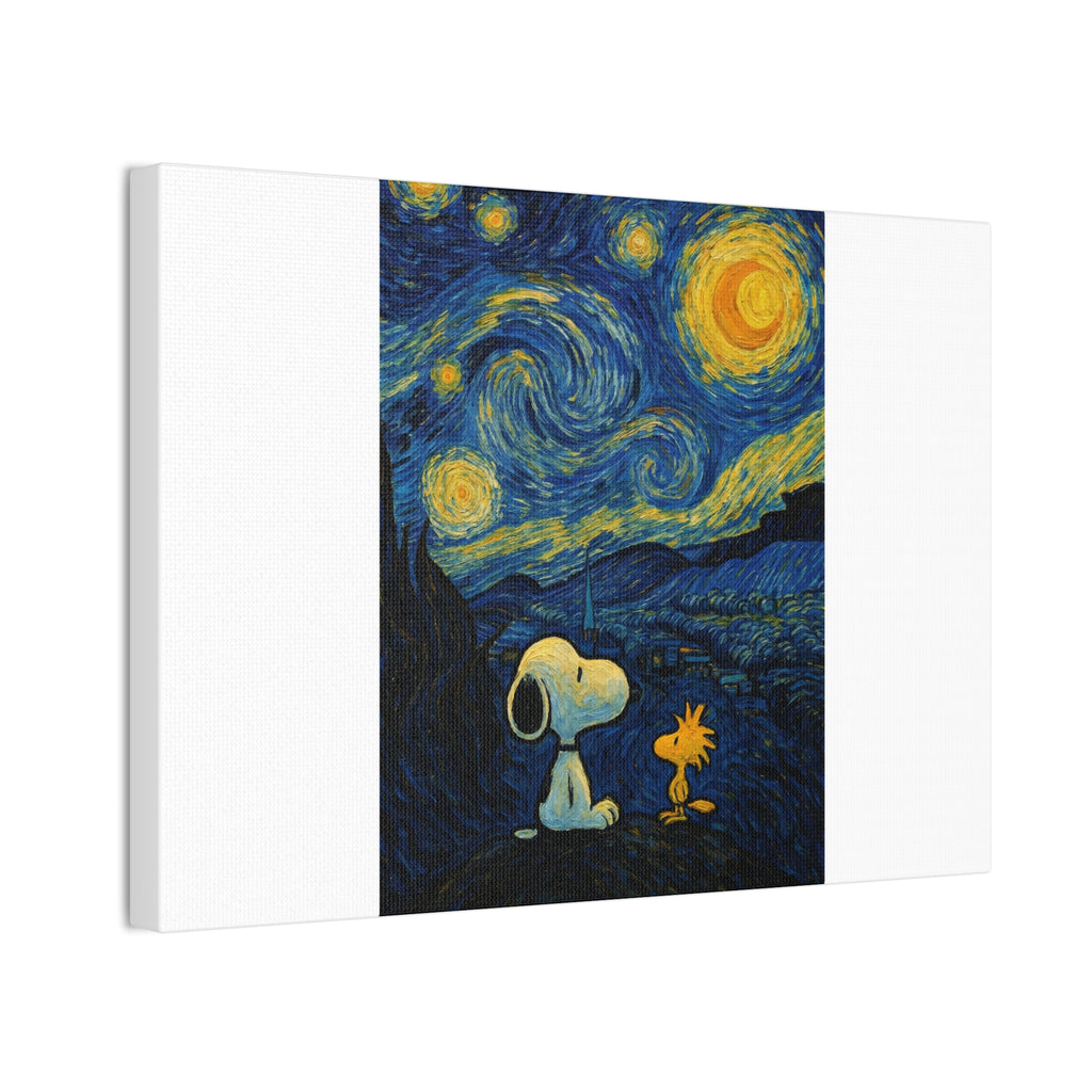Snoopy Paris Autumn Canvas