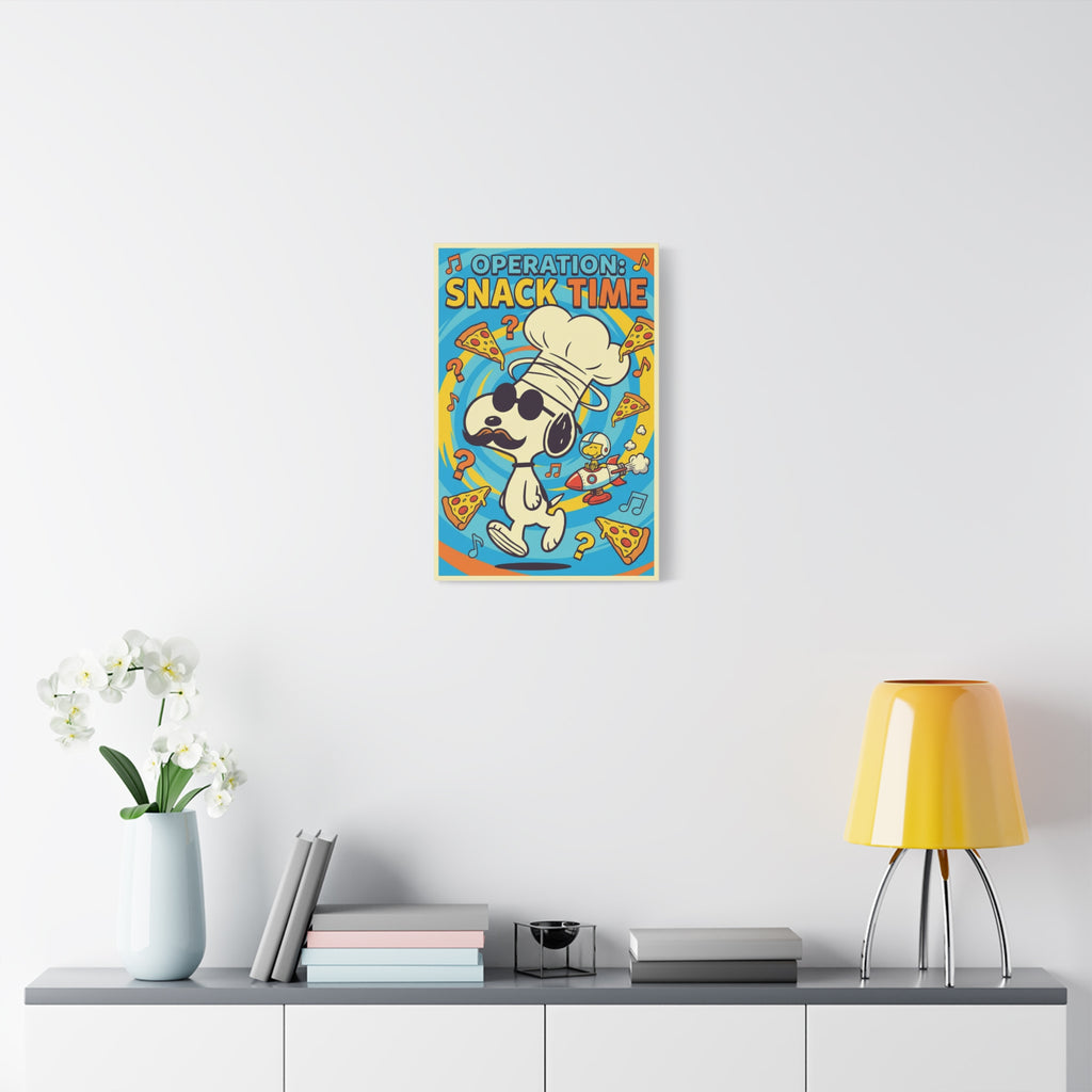 Snack Time Pizza Canvas