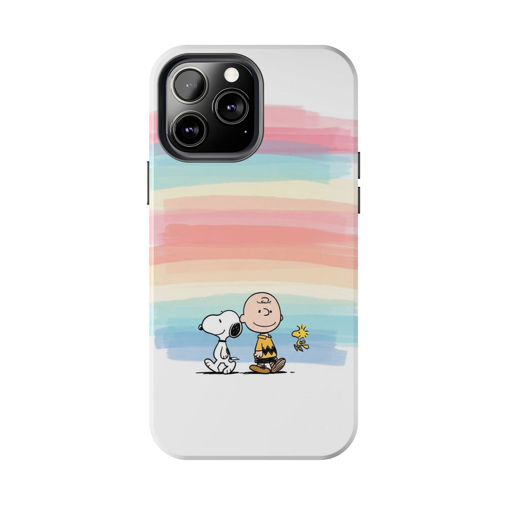 Rainbow Stripe Snoopy Phone Case