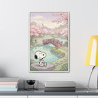 Snoopy Cherry Blossom Scene Canvas