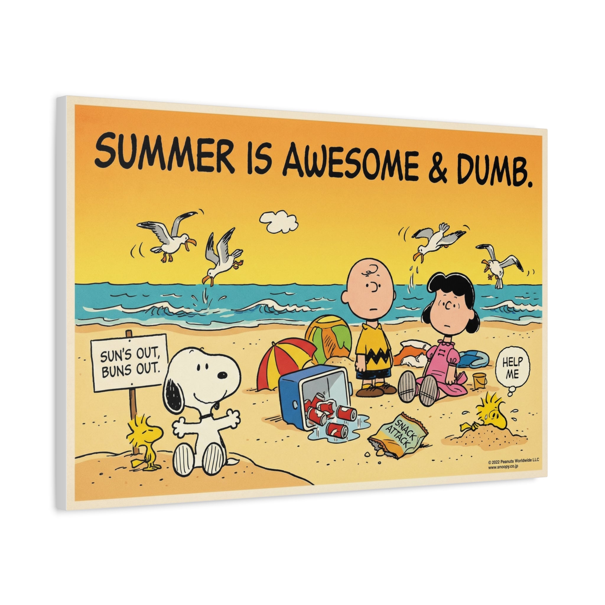Summer Awesome And Dumb Canvas