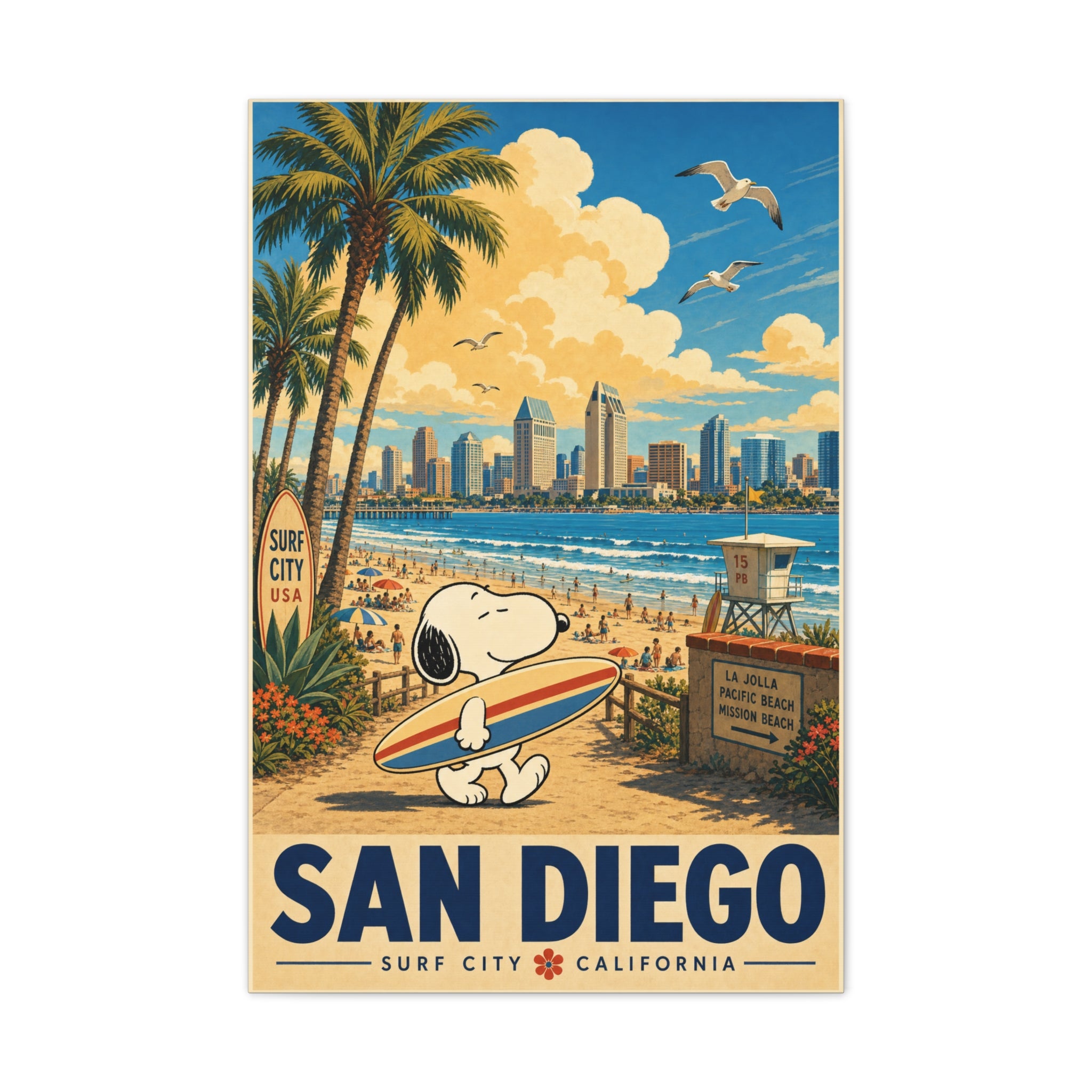 Snoopy San Diego Canvas