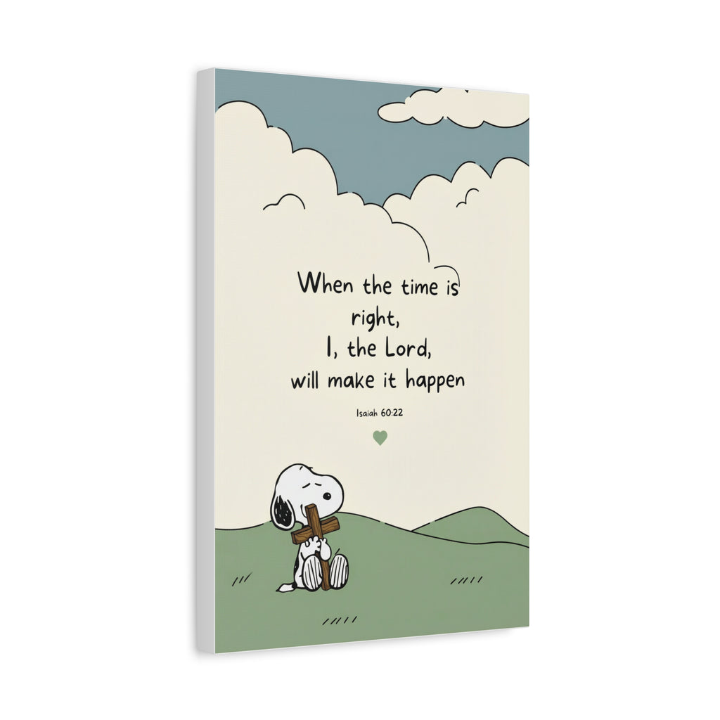 Isaiah 60:22 Snoopy Canvas
