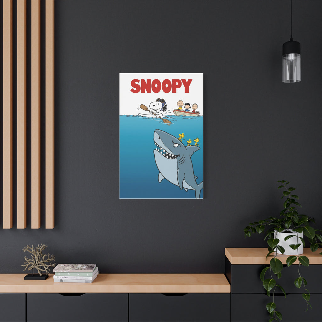 Snoopy Jaws Remake Canvas