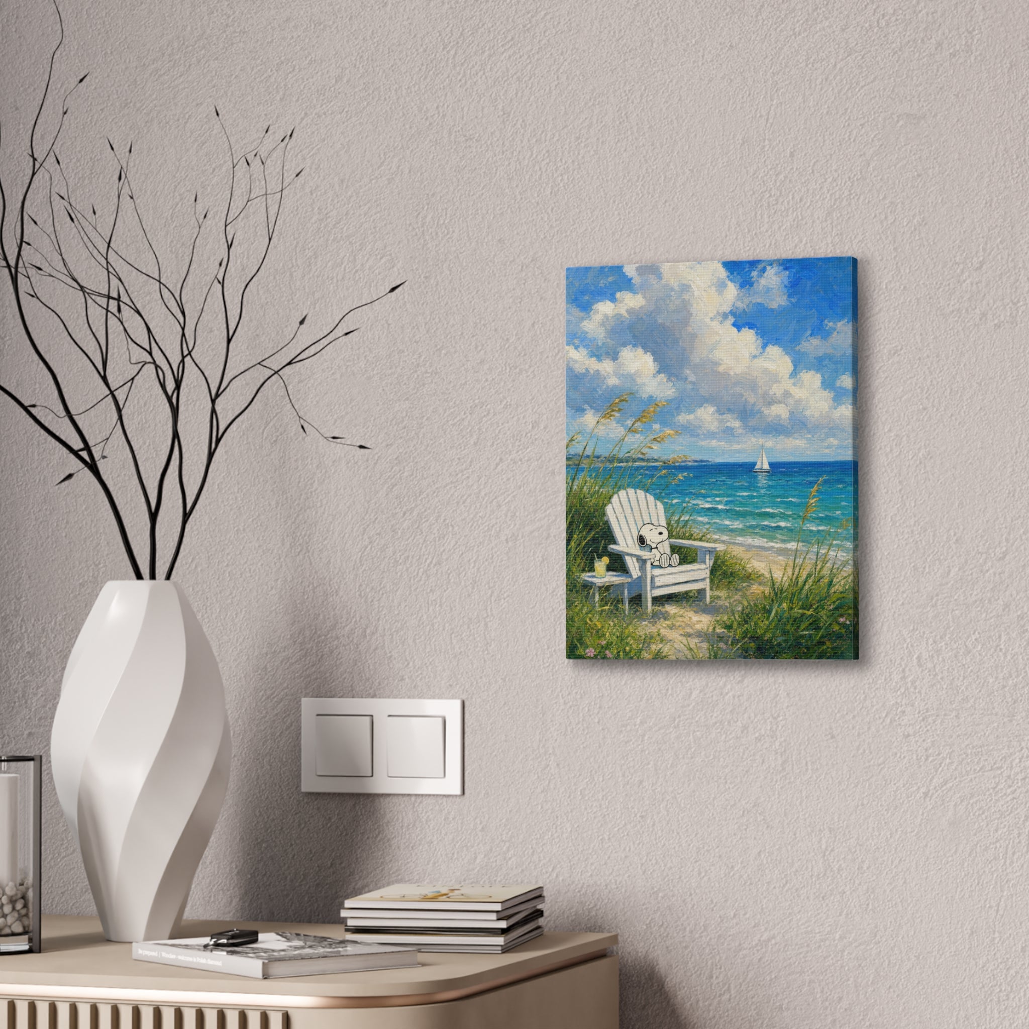 Teddy Bear Beach Canvas
