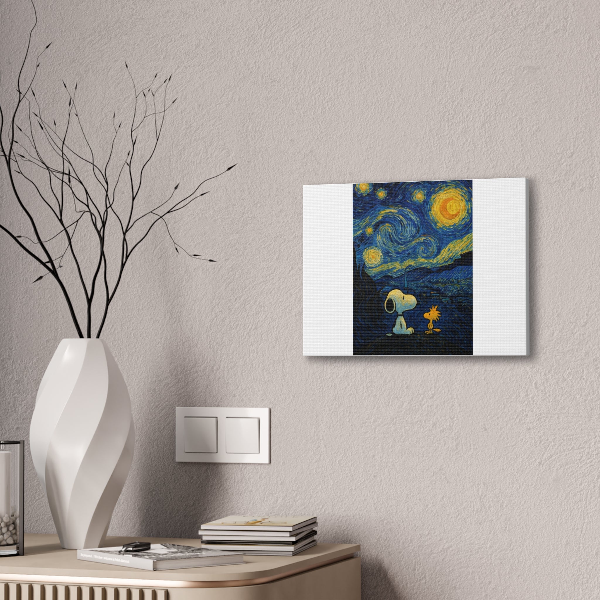 Snoopy Paris Autumn Canvas