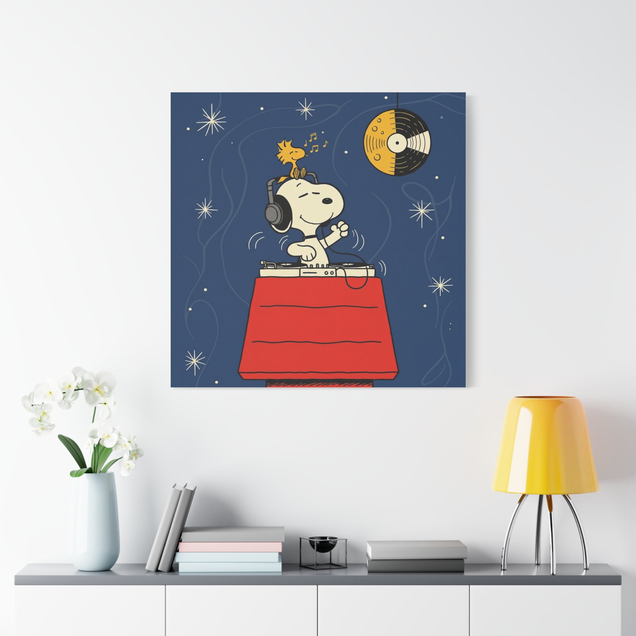Snoopy DJ Doghouse Canvas