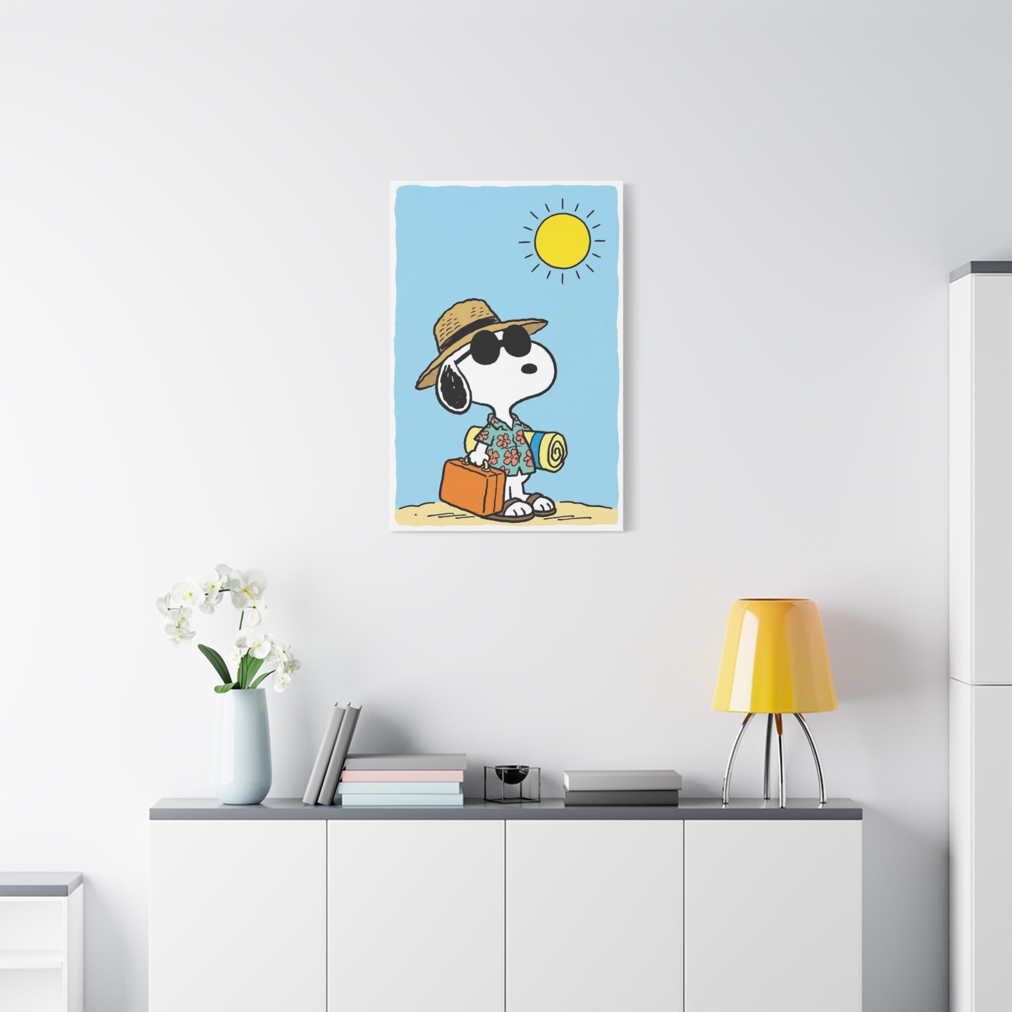 Snoopy Beach Vacation Canvas
