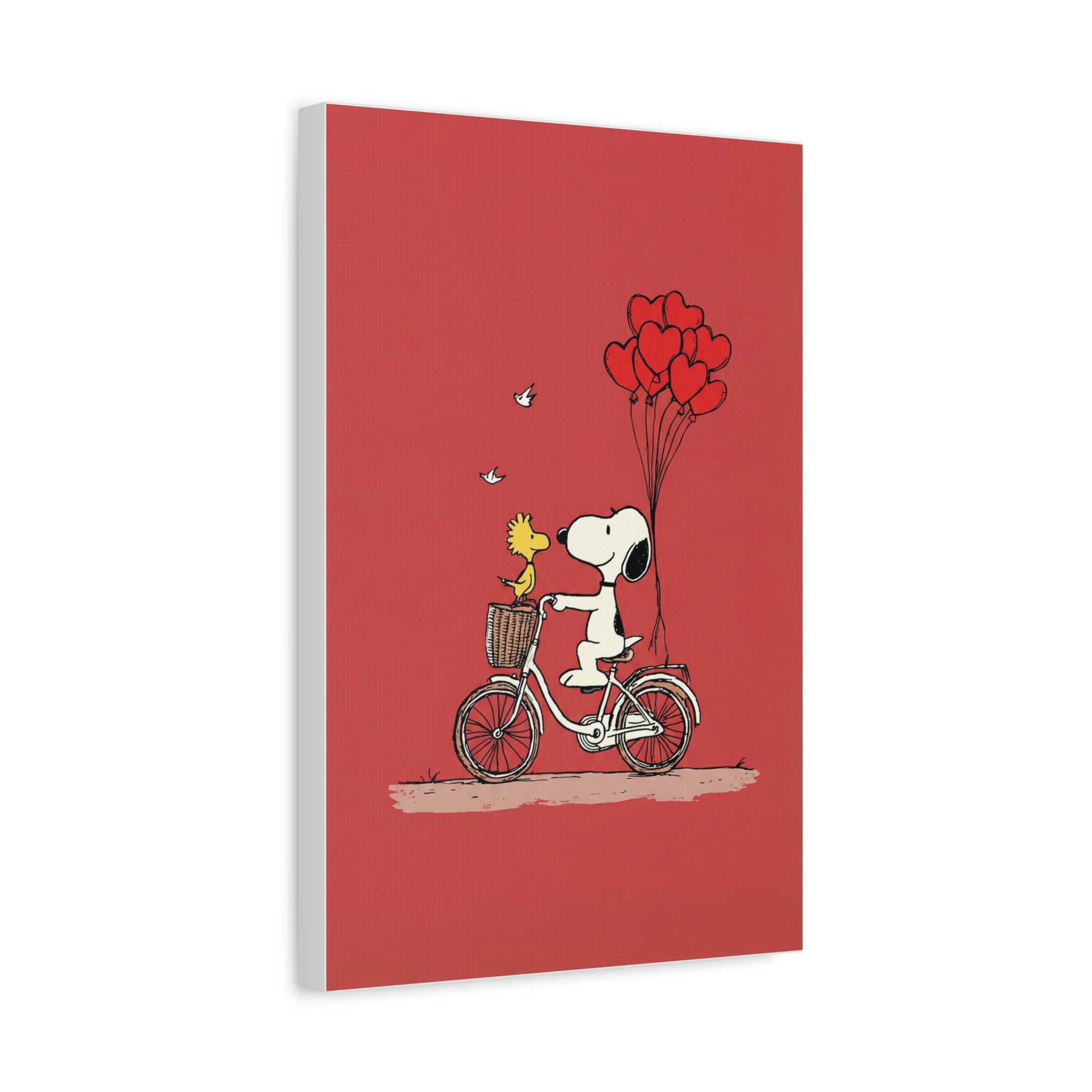 Bicycle Heart Balloons Canvas