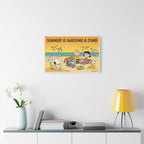 Summer Awesome And Dumb Canvas