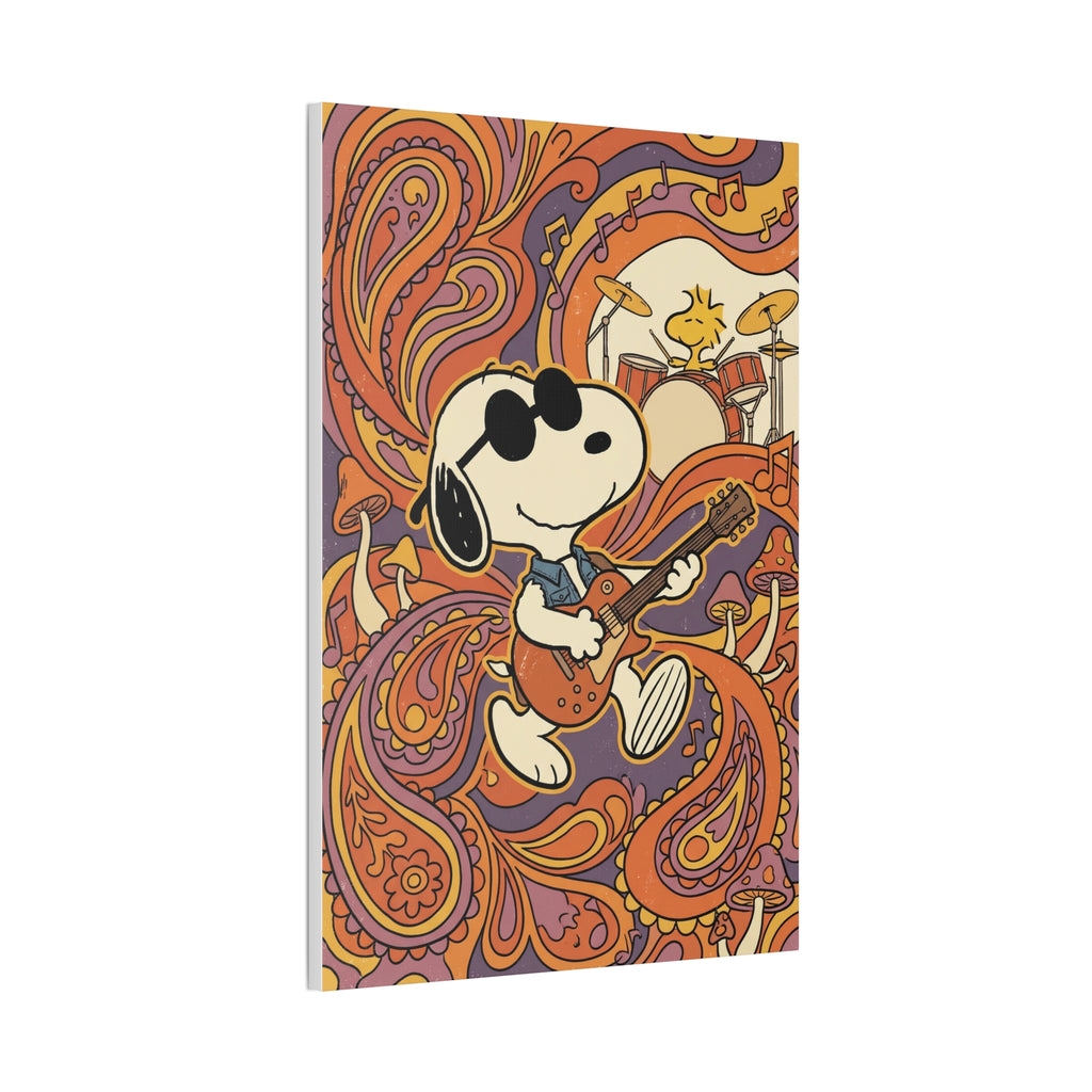 Psychedelic Snoopy Guitar Canvas