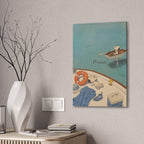 Snoopy Boat Scene Canvas