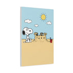 Snoopy Beach Sandcastle Canvas