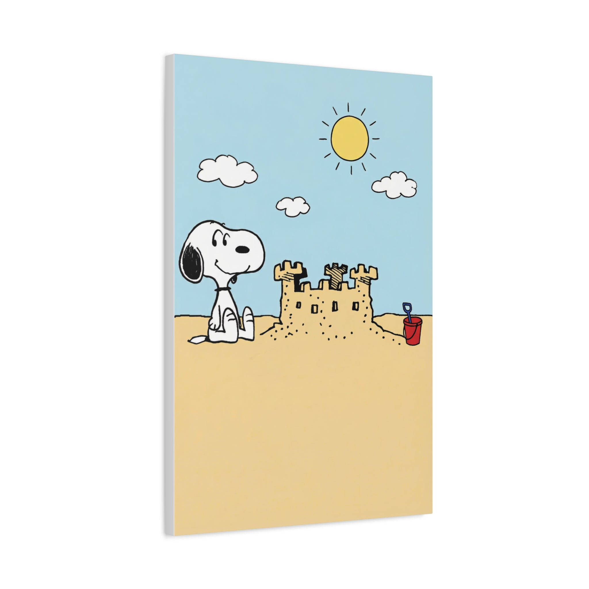 Snoopy Beach Sandcastle Canvas