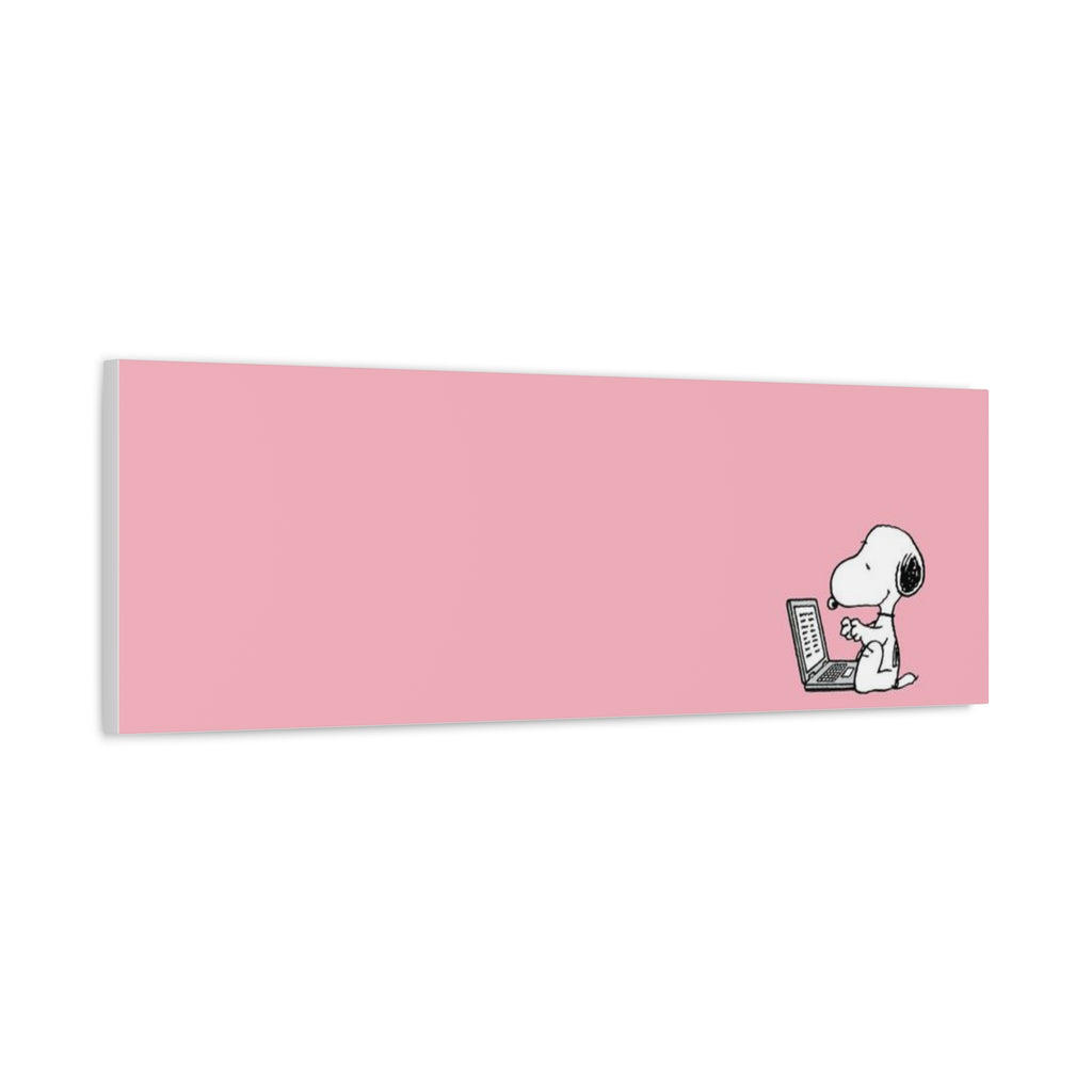 Snoopy on Laptop Canvas