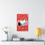 Cool People Love Snoopy Canvas