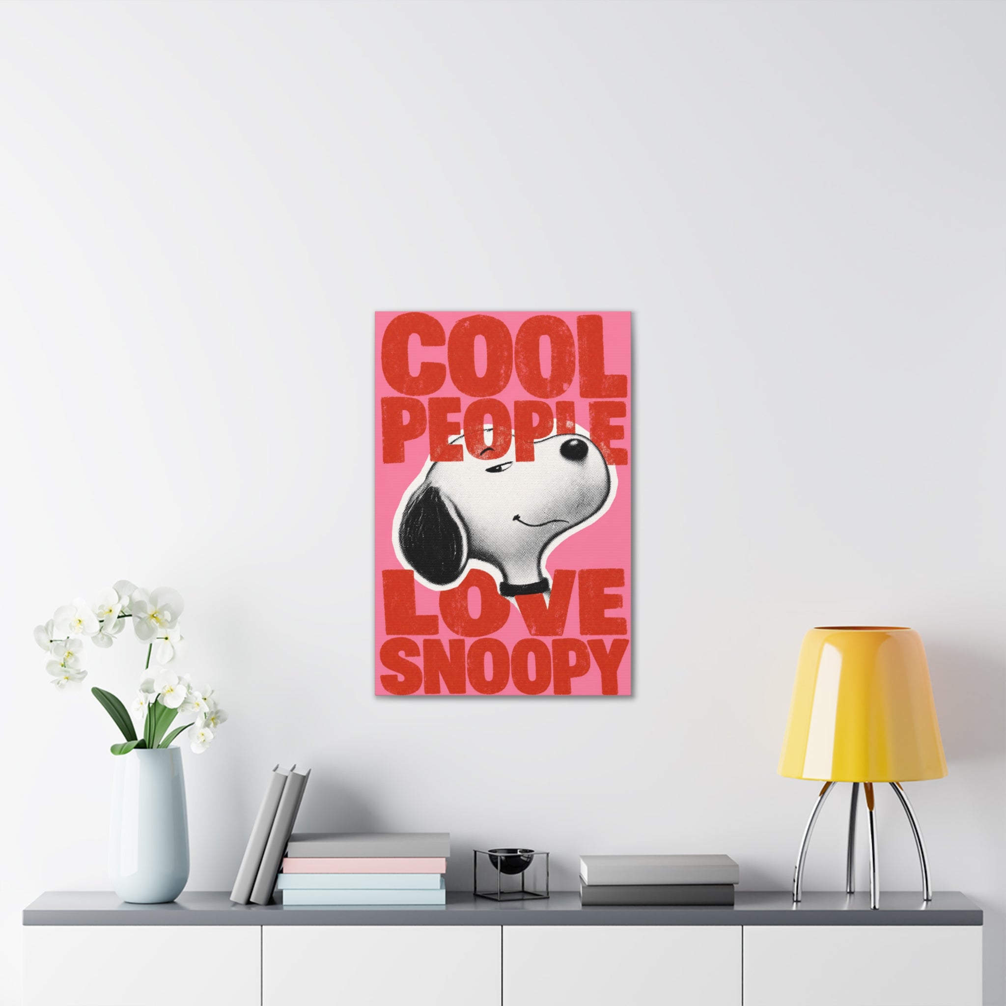 Cool People Love Snoopy Canvas