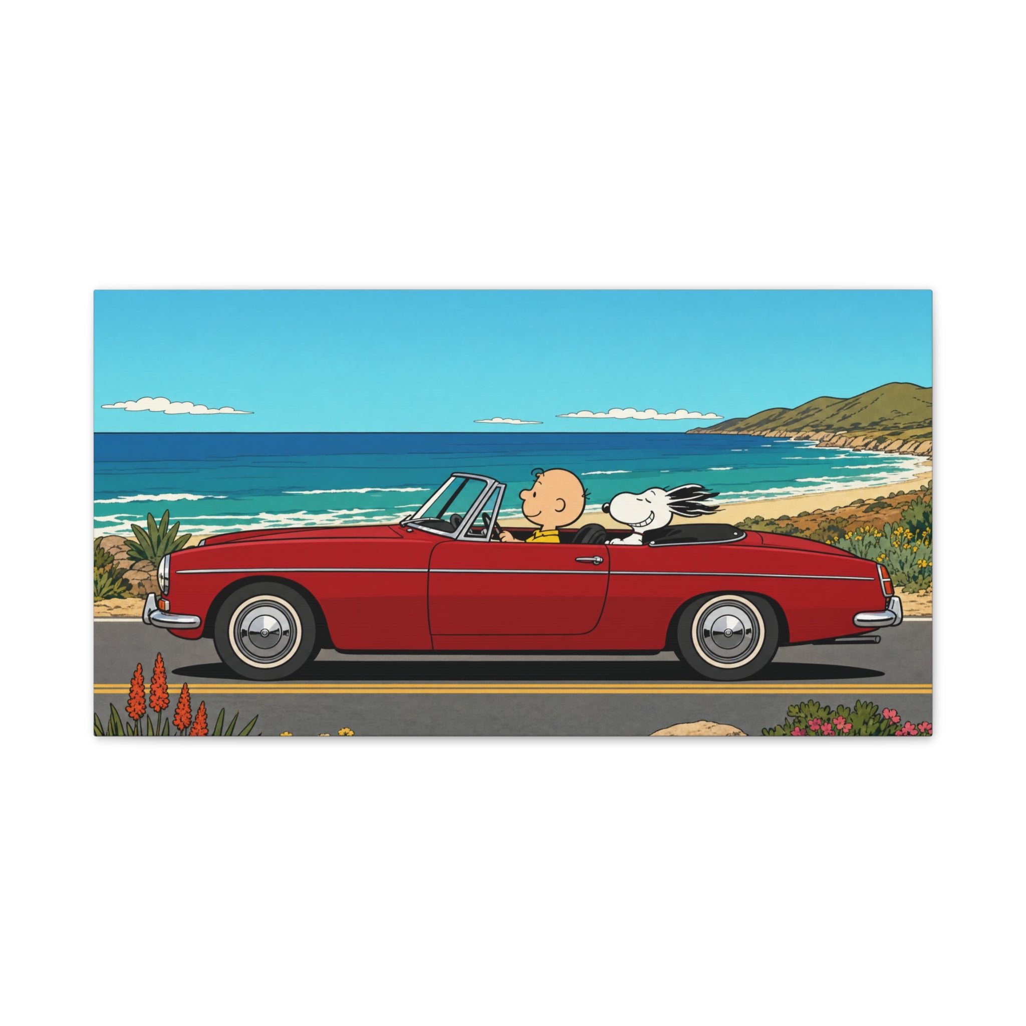 Snoopy Red Convertible Canvas