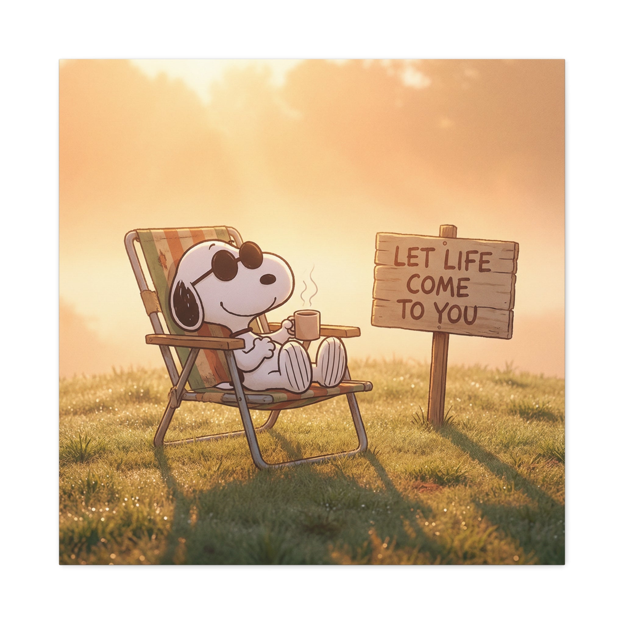 Relaxing Snoopy Canvas