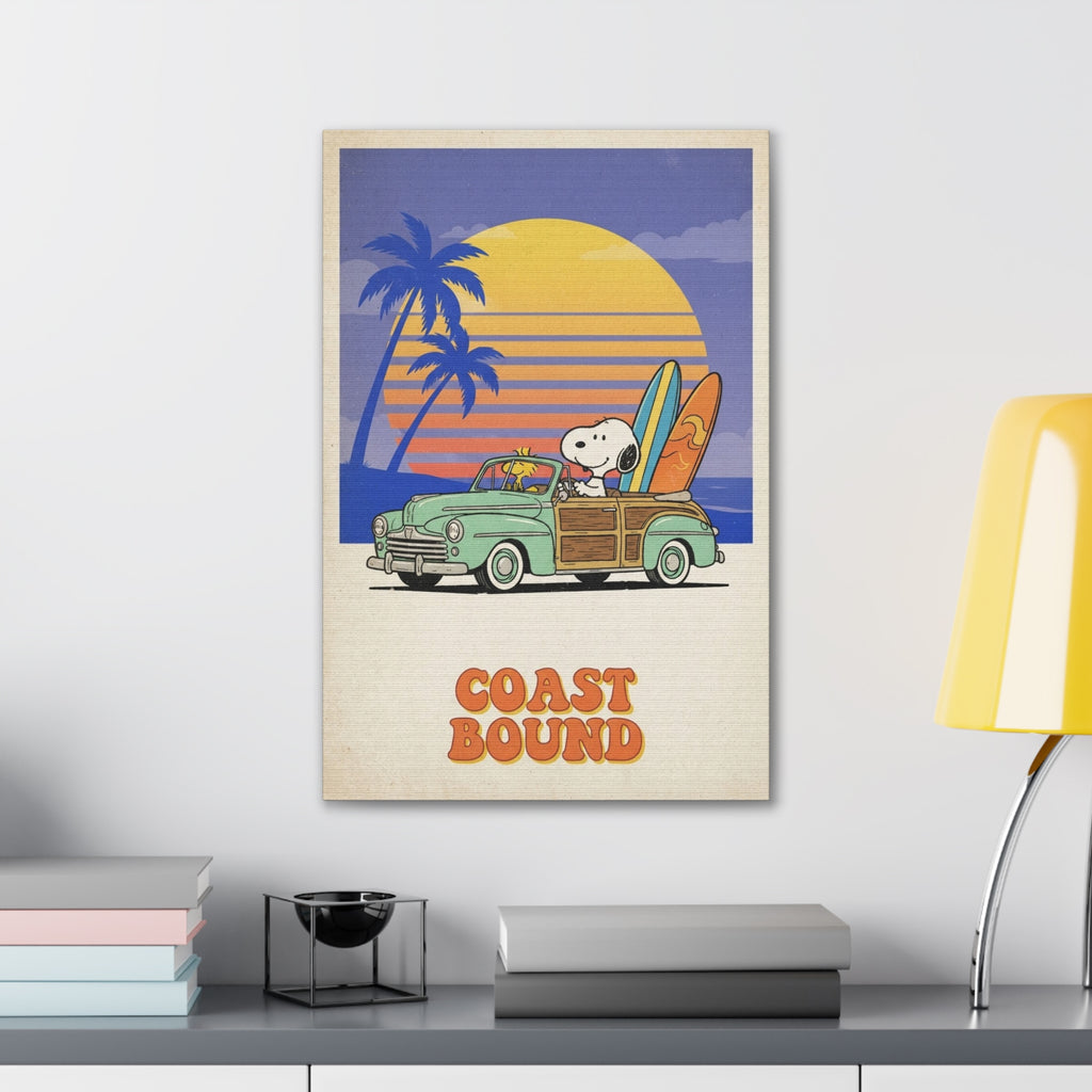 Coast Bound Snoopy Canvas