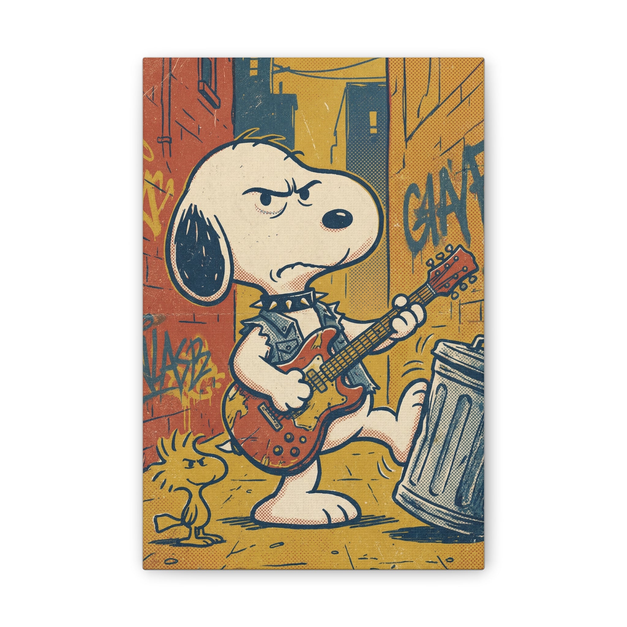 Grunge Rock Snoopy Canvas