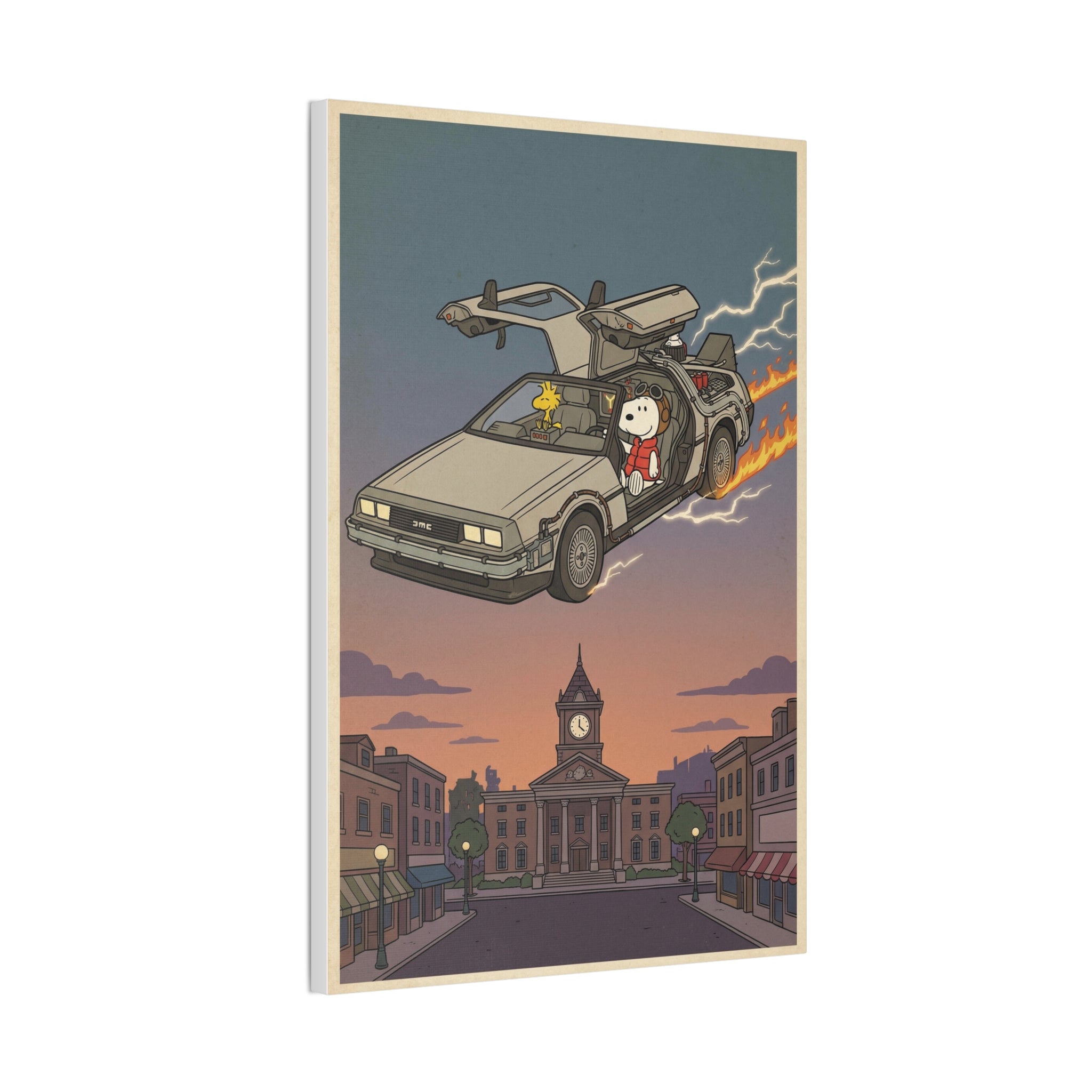 Time Traveling Dog Canvas