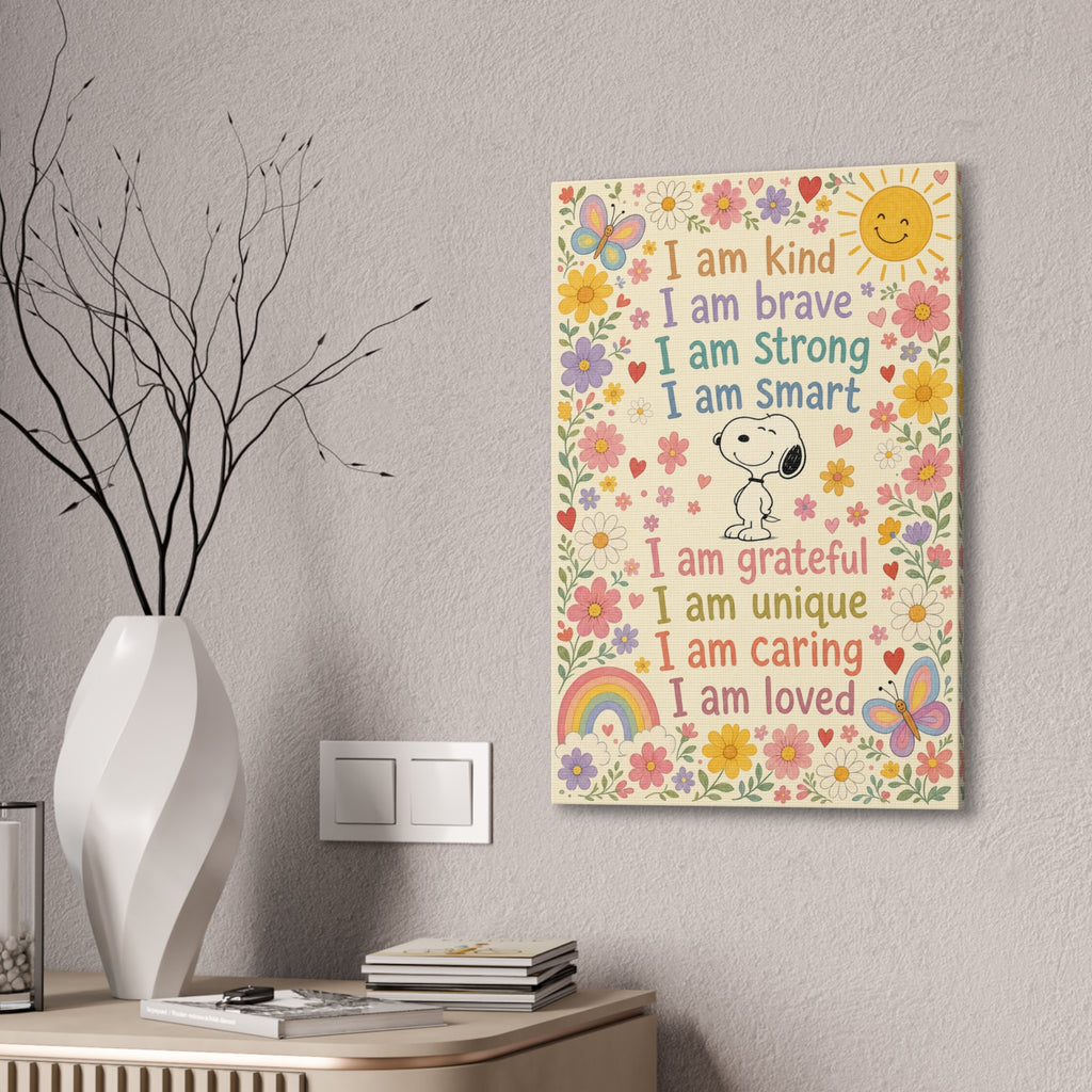 Snoopy Positive Affirmations Canvas